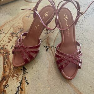Nina Shoes Burgundy Strappy Heels